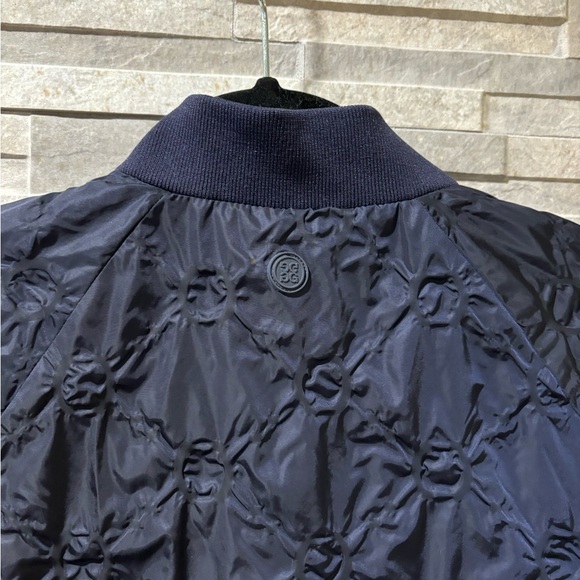 G/FORE Women's Textured Bomber Jacket Twilight, NAVY BLUE, SMALL - Picture 9 of 11